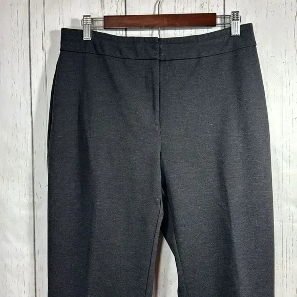 Chicos Regular Knit Womens Dark Grey Career Office Straight Leg Pants Size M - Picture 3 of 16